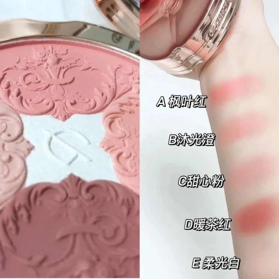Multi-Color Mineral Face Blush Palette - 6
