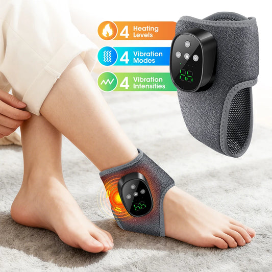 Heated Ankle Vibration Massager for Pain Relief