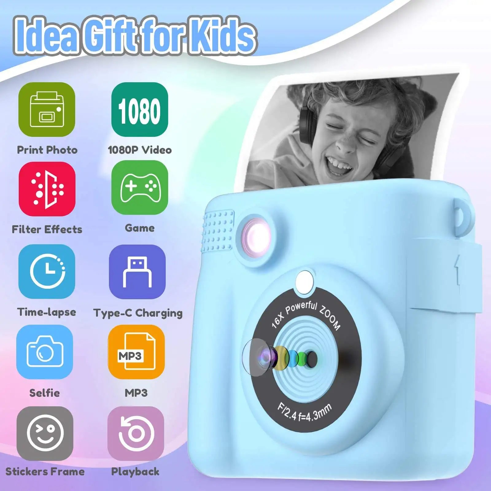 Instant Print Camera for Kids - 2