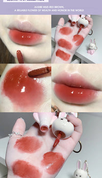 Hydrating Bunny Keychain Glossy Lip Lacquer