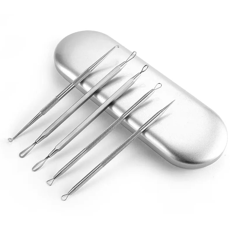 5-Piece Stainless Steel Blackhead and Acne Removal Kit - 24