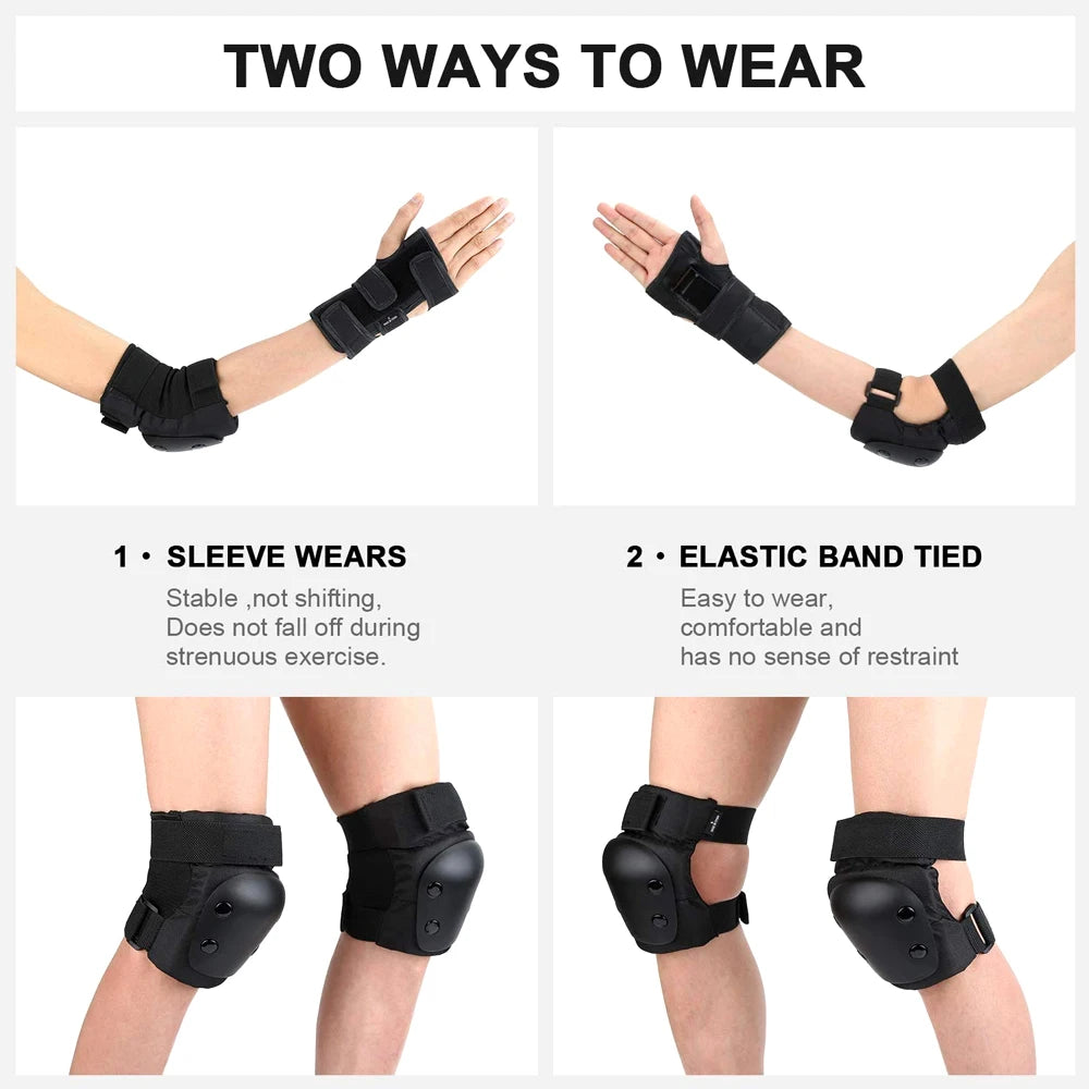 6-Piece Protective Knee, Elbow, and Wrist Pad Set - 11