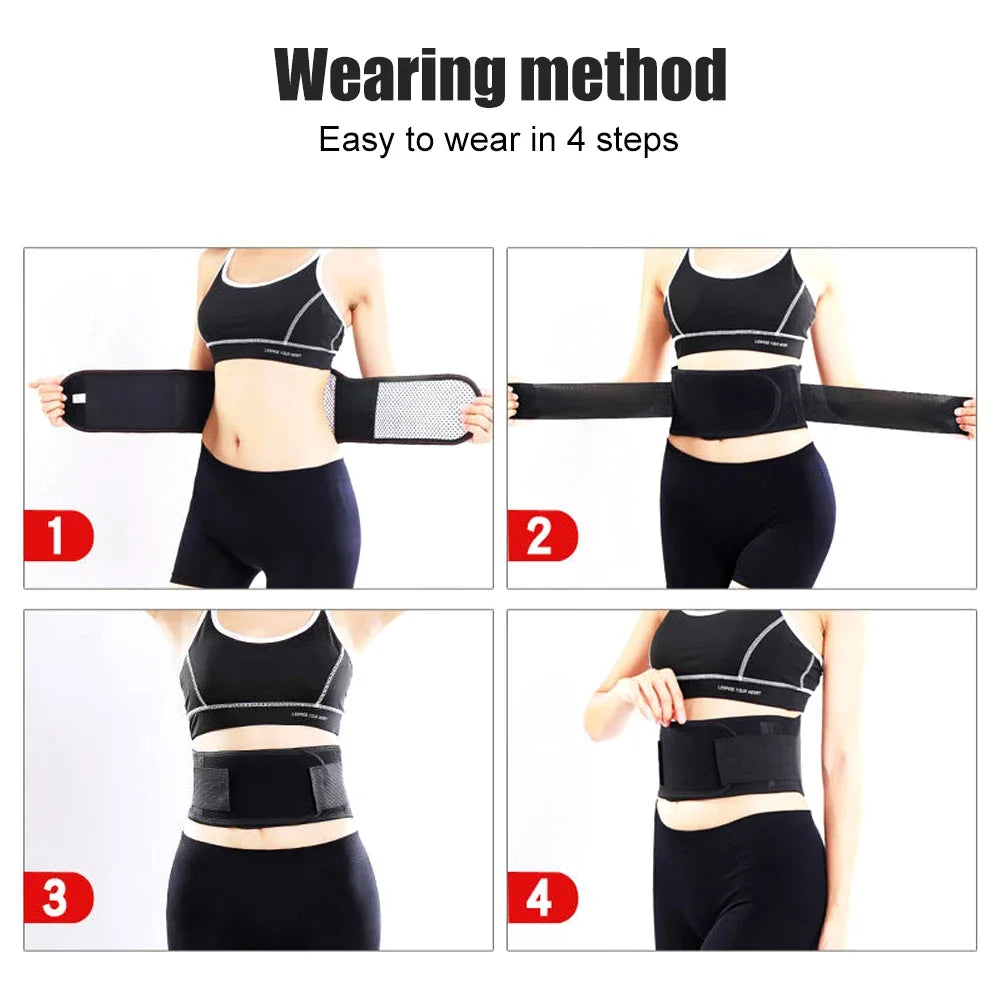 Self-Heating Magnetic Lumbar Support Belt for Back Pain Relief - 15