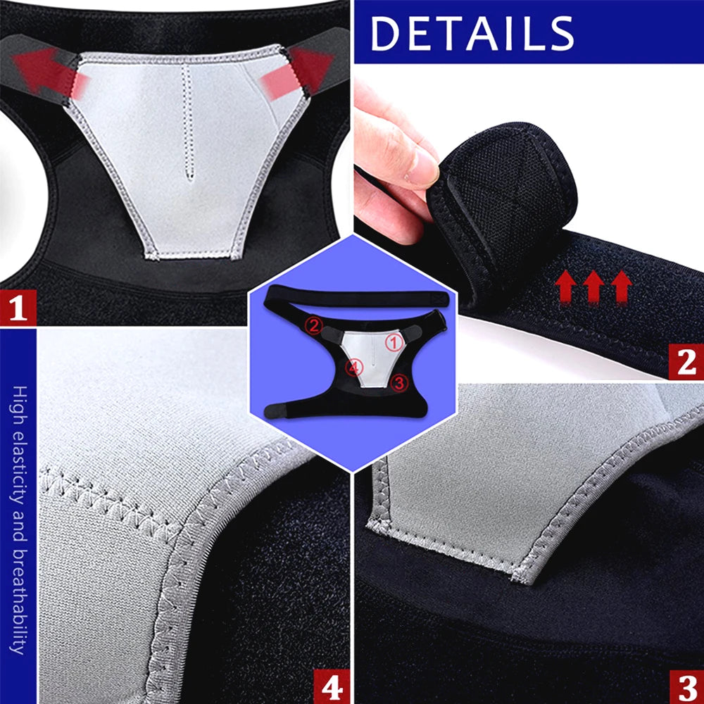 Adjustable Shoulder Support Brace for Pain Relief - 19