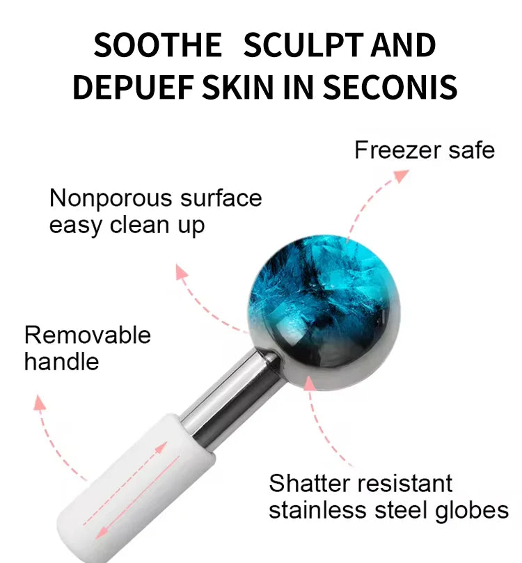 Stainless Steel Cooling Ice Globes for Facial Puffiness - 8