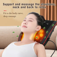 Electric Heated Shiatsu Neck and Back Massage Pillow