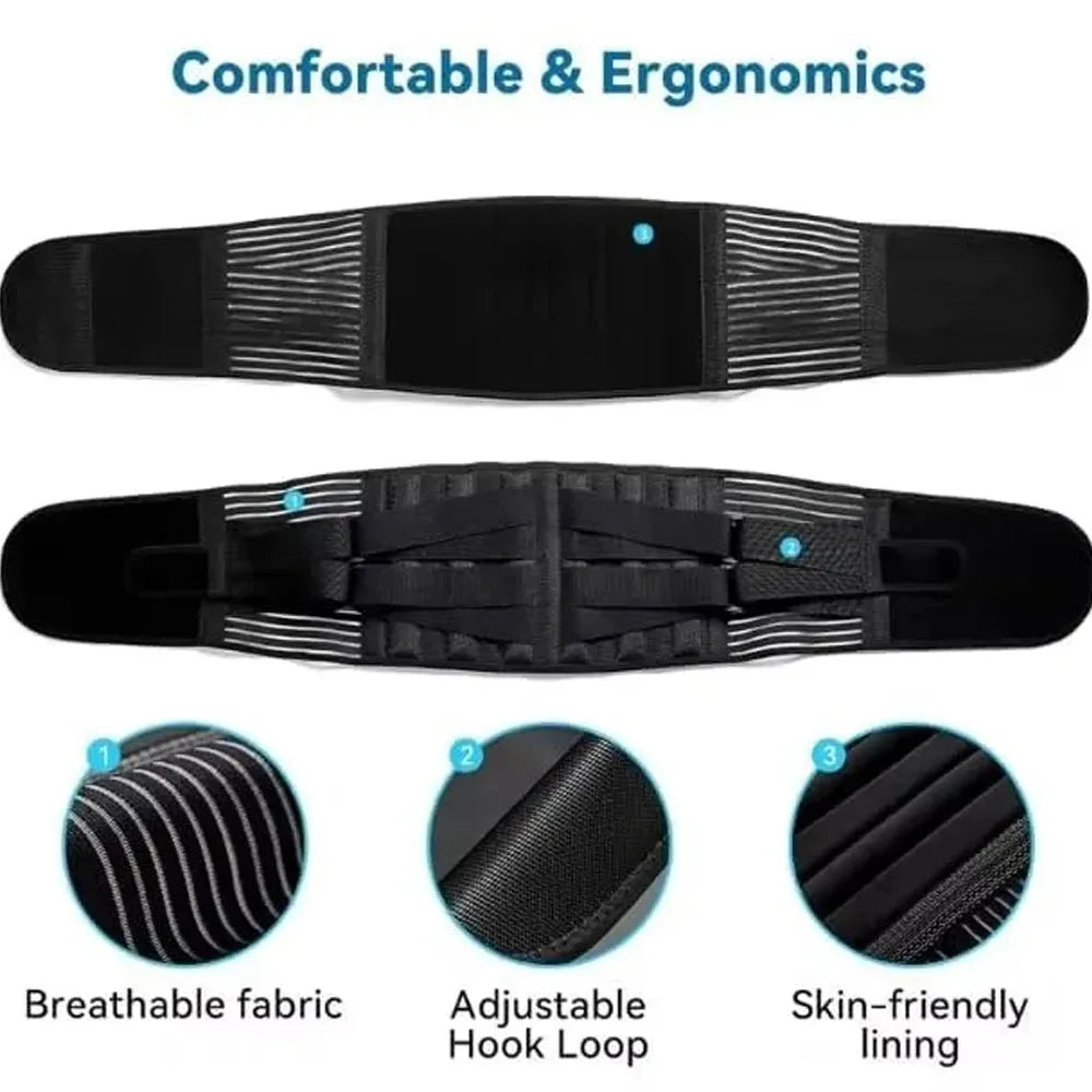 Adjustable Lumbar Support Belt for Back Pain Relief - 3