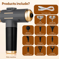 99-Level Professional Deep Tissue Muscle Massage Gun with 11 Heads