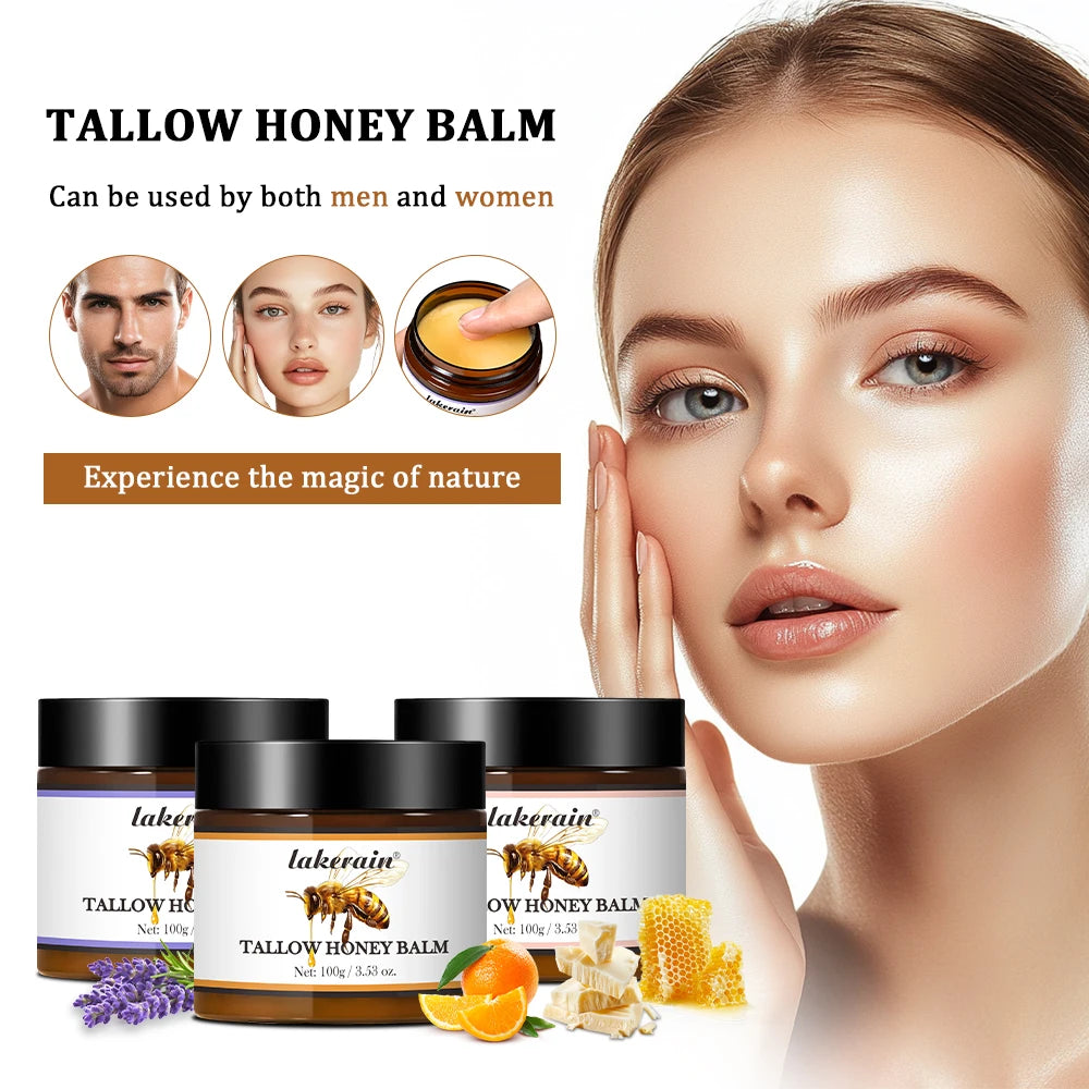 Whipped Beef Tallow and Honey Moisturizing Face and Body Balm - 3