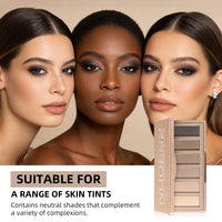 6-Color Matte Eyeshadow Palette for Neutral Nude Looks