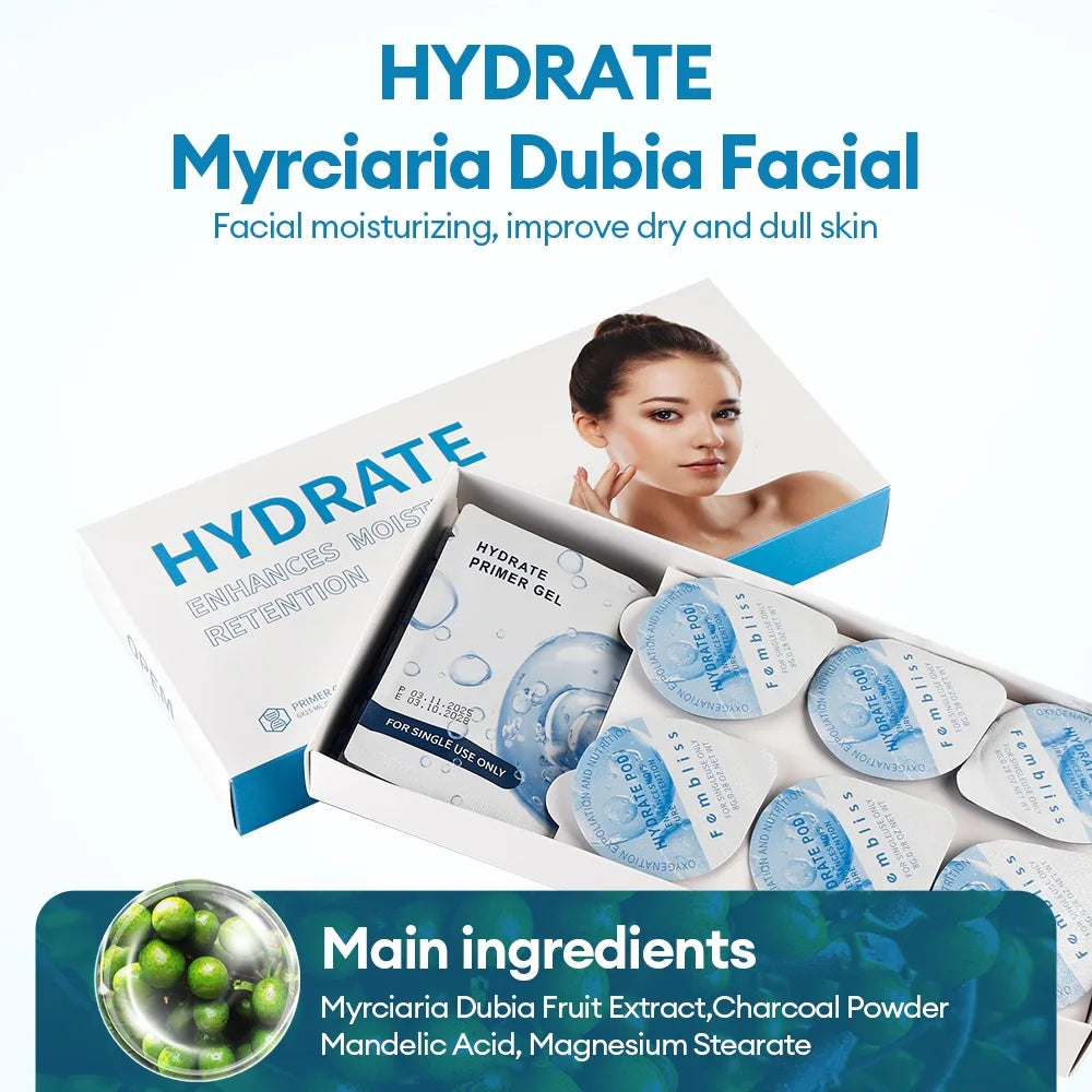 CO2 Oxygen Facial Treatment Capsule and Gel Kit - 18