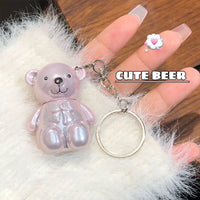 Cute Bear Keychain Velvet Matte Lip Clay