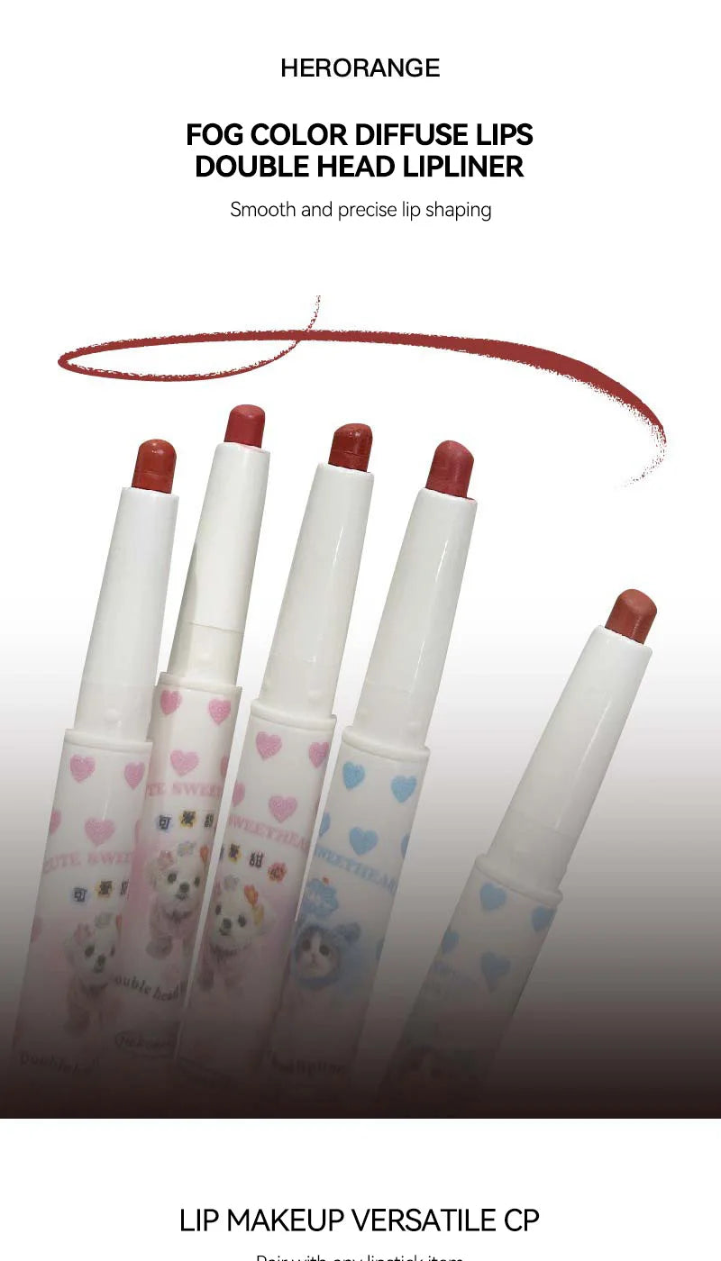 Dual-Ended Precision Lip Liner and Matte Lipstick Pen - 7