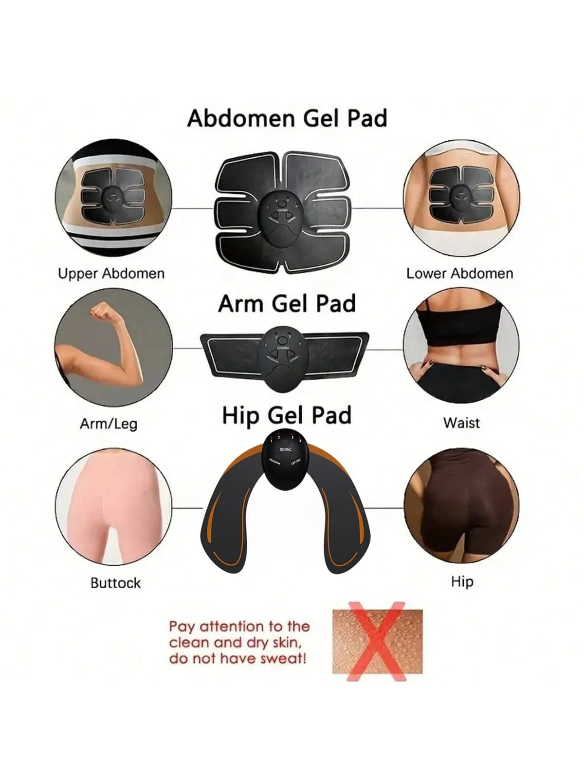 EMS Muscle Stimulator for Hip and Abdominal Toning - 3