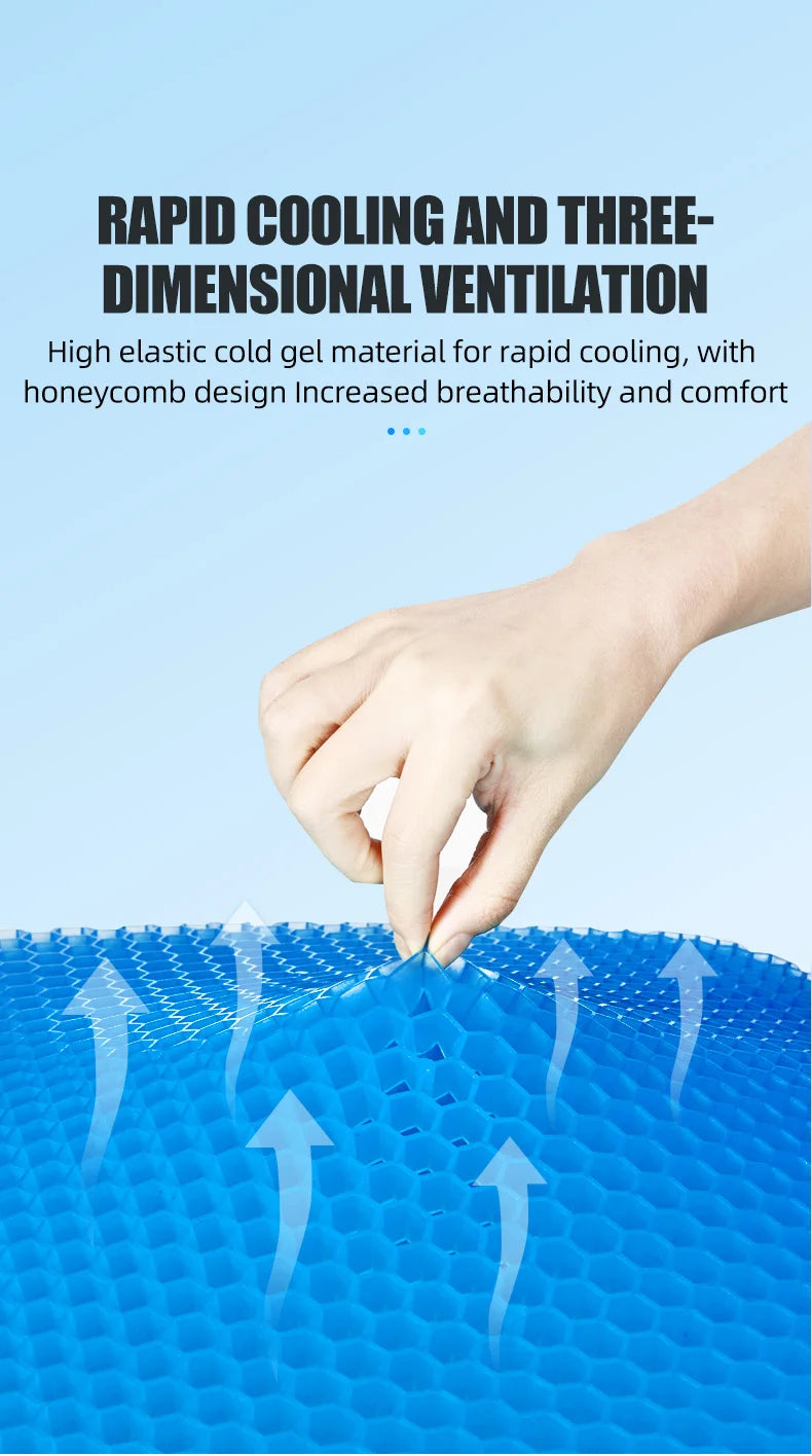 Breathable Honeycomb Gel Seat Cushion for Car and Office - 11