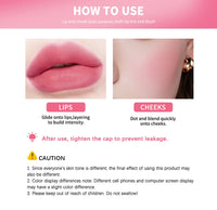 Waterproof Long-Lasting Fruit Lip Tint and Blush