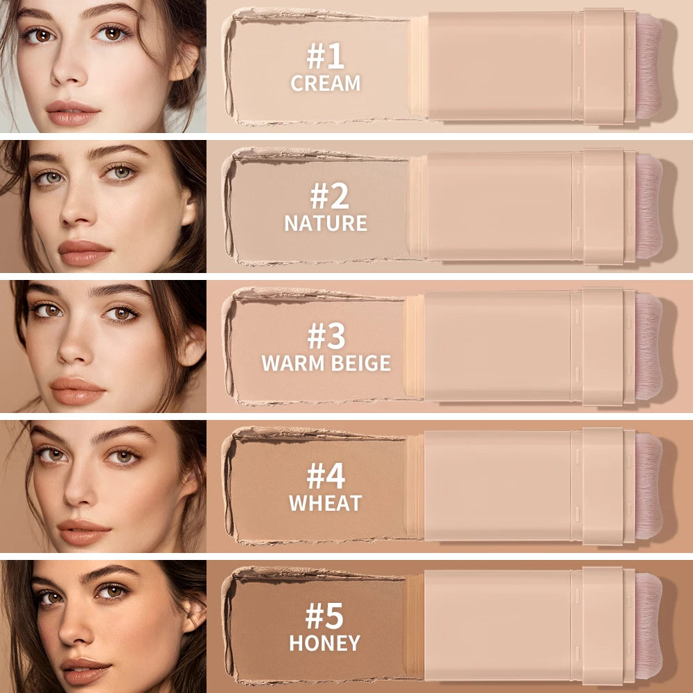 Matte Foundation Stick with Built-in Blending Brush - 6
