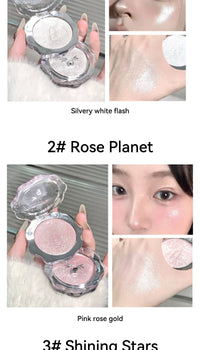 3D Shimmer Highlighter Powder for Radiant Glow
