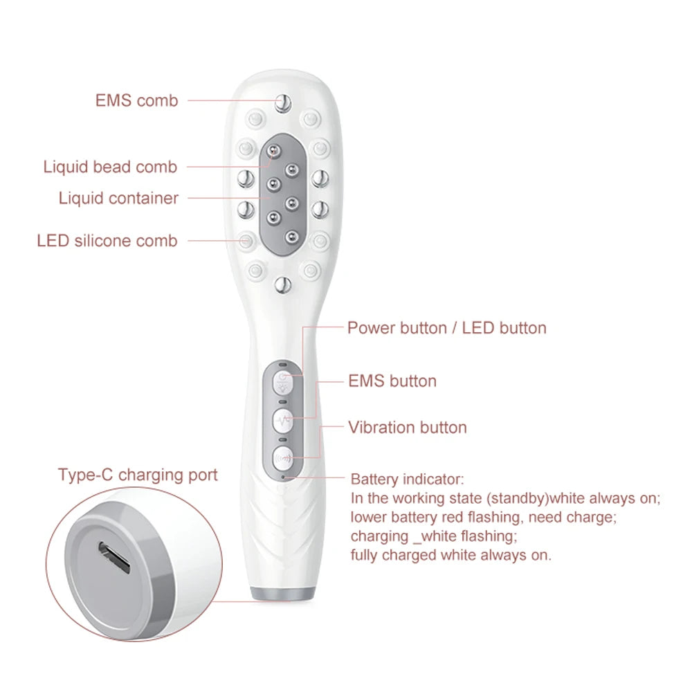 Electric Scalp Massager & Hair Growth Oil Applicator - 12