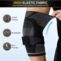 Adjustable Elbow Compression Support Brace with Gel Pads