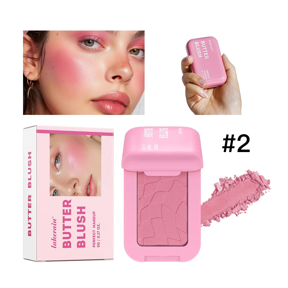 Long-Lasting Waterproof Cream Butter Blush for Natural Glow - 21