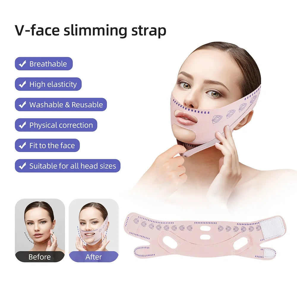 Reusable V-Line Face Slimming and Chin Lifting Strap - 15