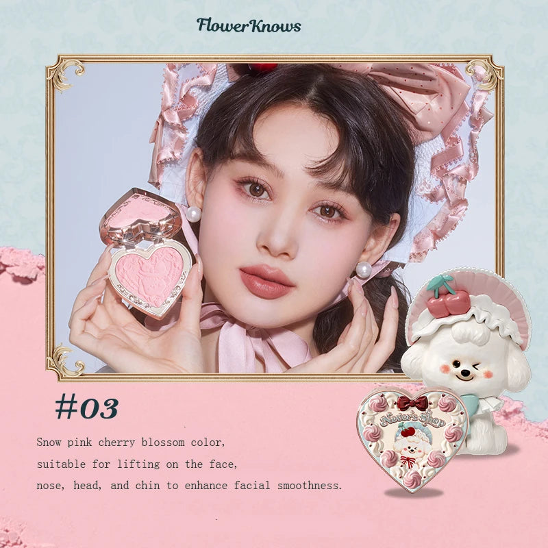 Velvet Matte Heart-Shaped Powder Blush - 23