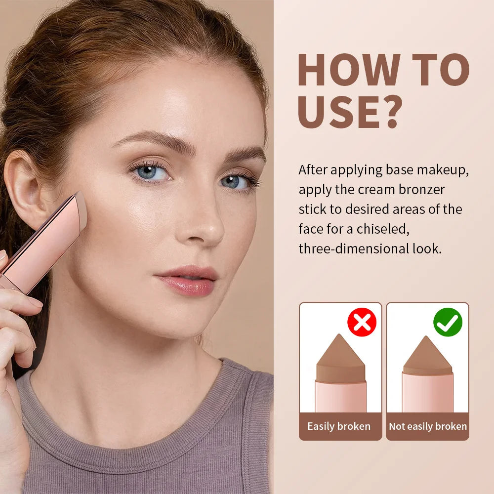 2-in-1 Cream Bronzer and Contour Stick - 4