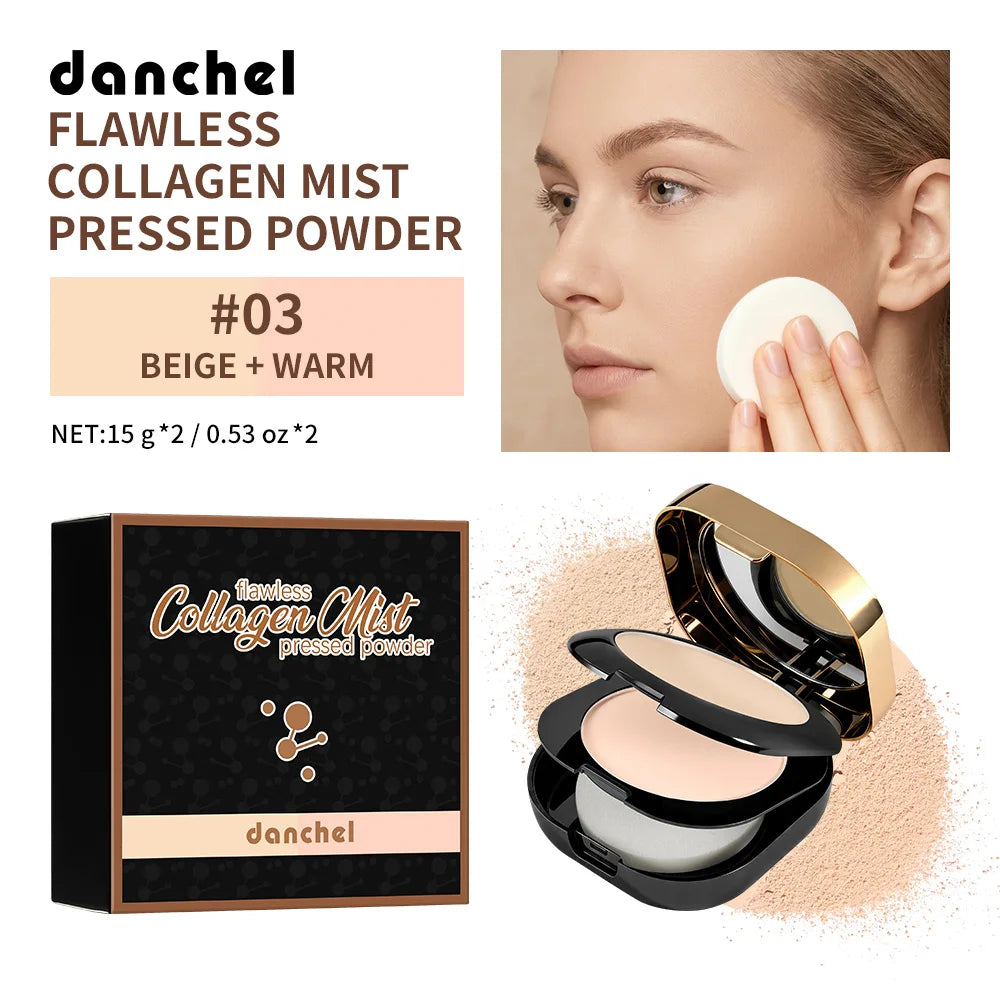 Dual-Layer Collagen Pressed Setting Powder for All-Day Matte Finish - 21