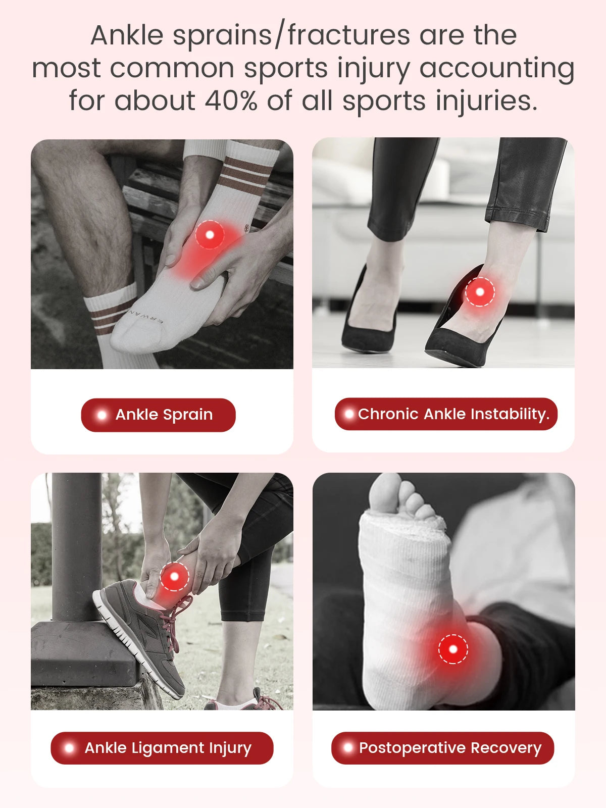 Adjustable Stirrup Ankle Brace for Sprains and Recovery - 9