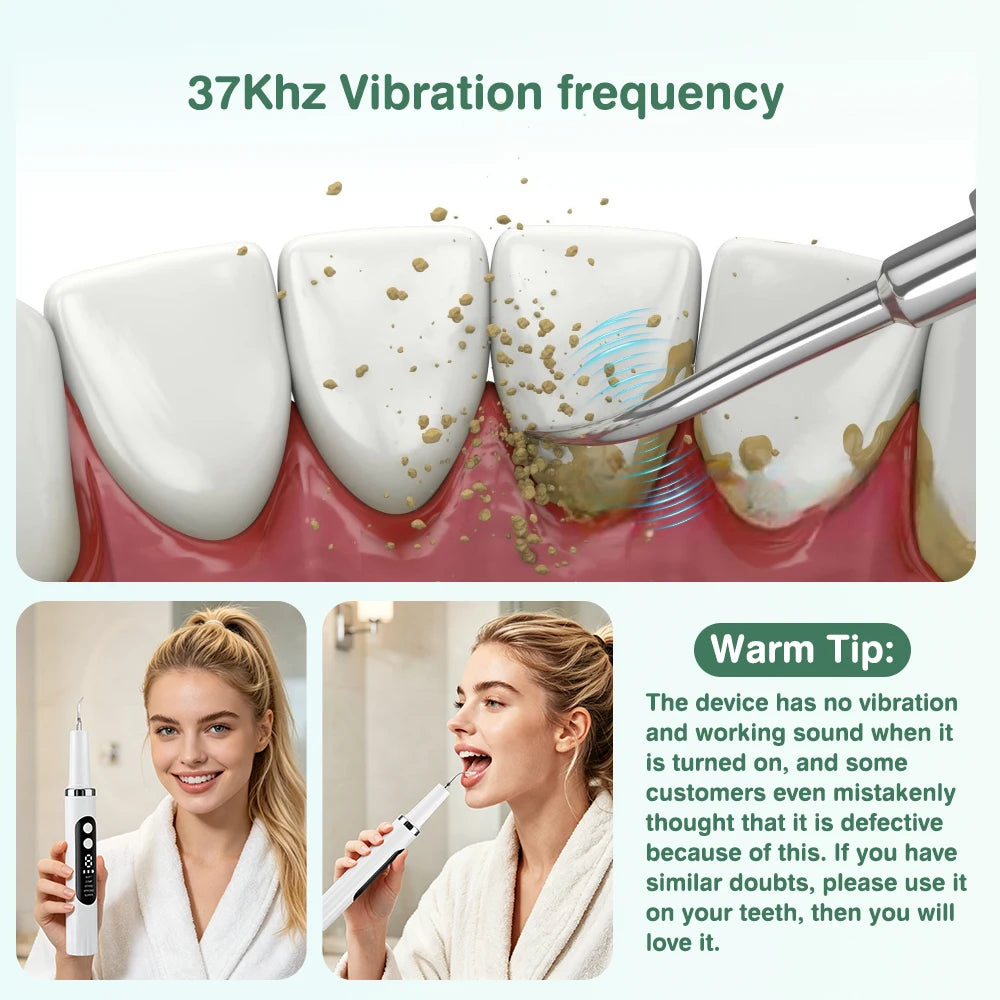 Ultrasonic Electric Teeth Tartar and Plaque Remover - 8