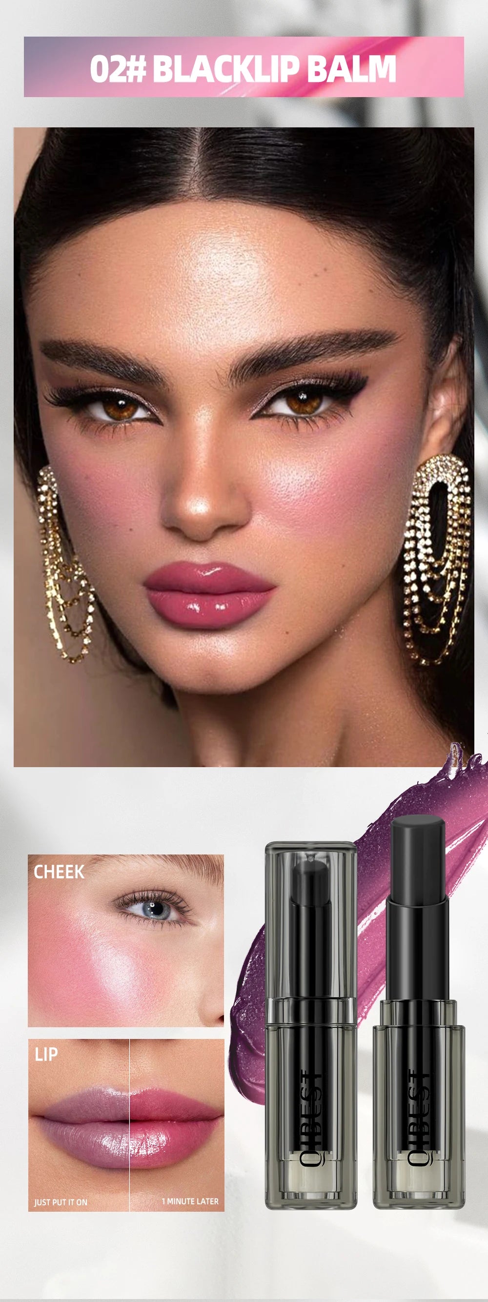 Color-Changing PH Lip Balm and Blush Tint - 14