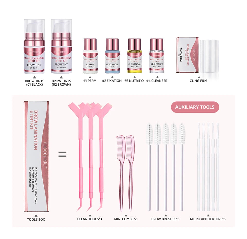 Professional Eyebrow Lamination and Tinting DIY Kit - 12