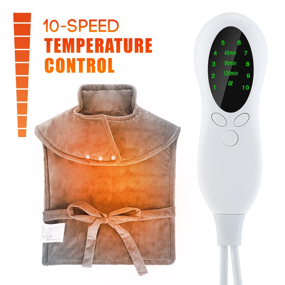 Electric Heated Shawl for Neck, Shoulder, and Back Pain Relief - 2
