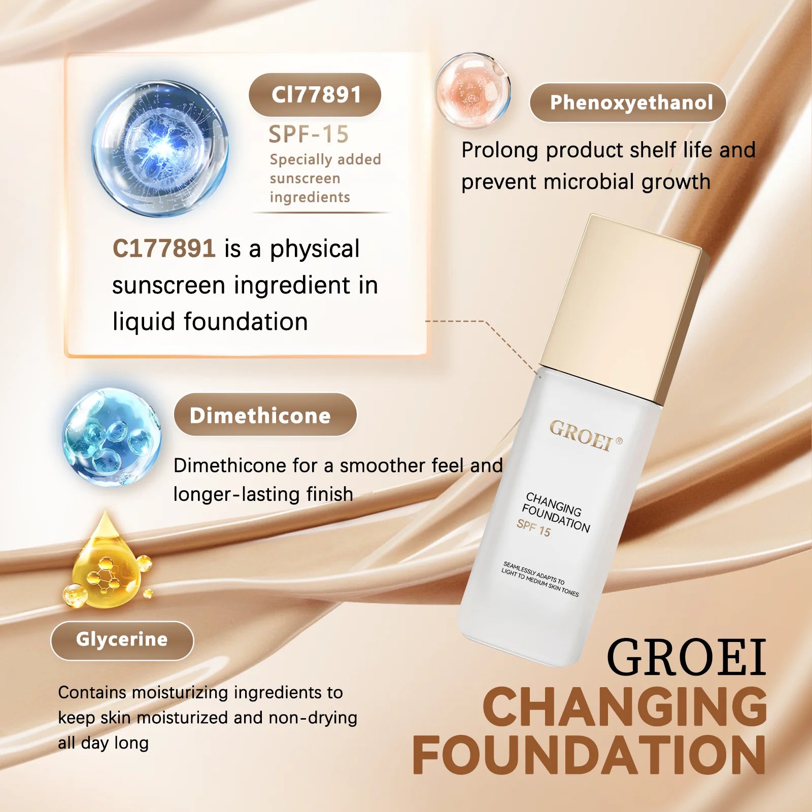 Color-Changing Foundation for Flawless Skin Tone Matching - 10