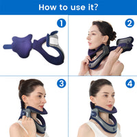 Adjustable Cervical Neck Traction Collar for Pain Relief