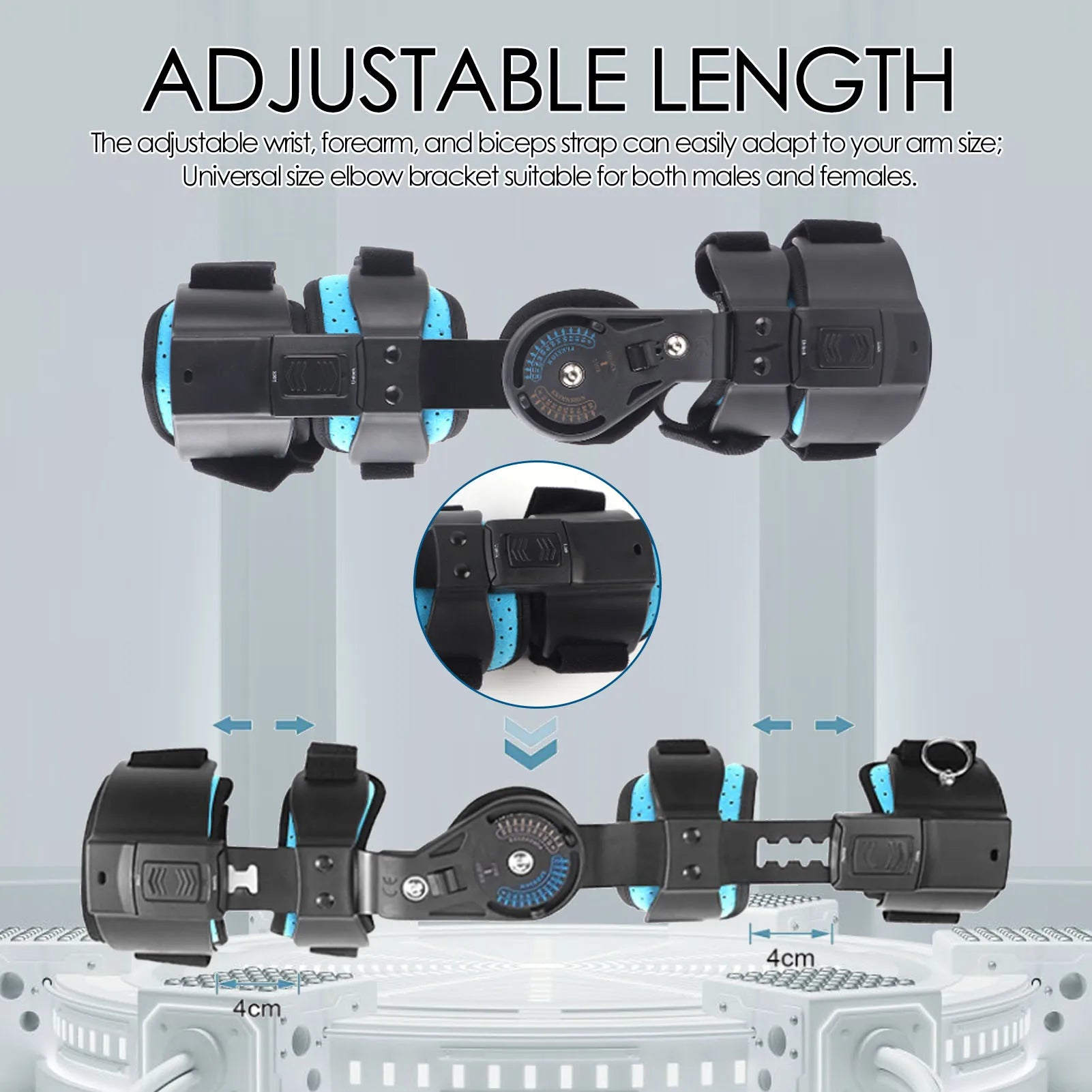 Adjustable Elbow Support Brace for Right Arm Recovery - 4
