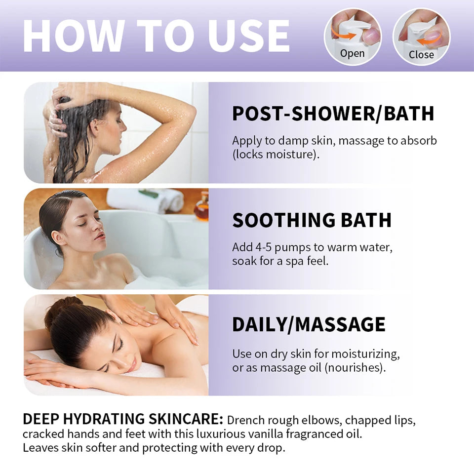 Vanilla Hydrating Body Oil for Dry Skin - 15