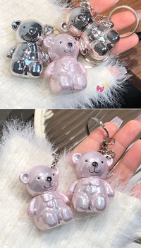 Cute Bear Keychain Velvet Matte Lip Clay