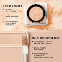 Matte Concealer and Setting Powder Makeup Set