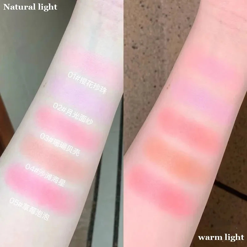Embossed Matte Pressed Powder Blush for Natural Radiant Glow - 27