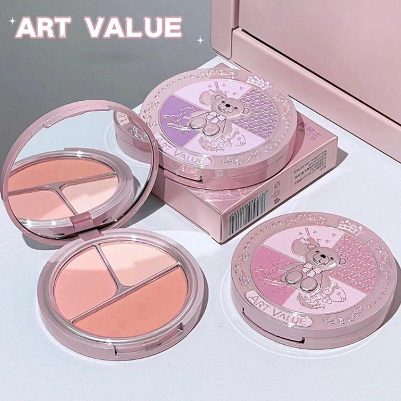 Bear Knight Trio Blush Palette for Flawless Makeup - 6