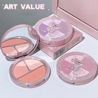 Bear Knight Trio Blush Palette for Flawless Makeup