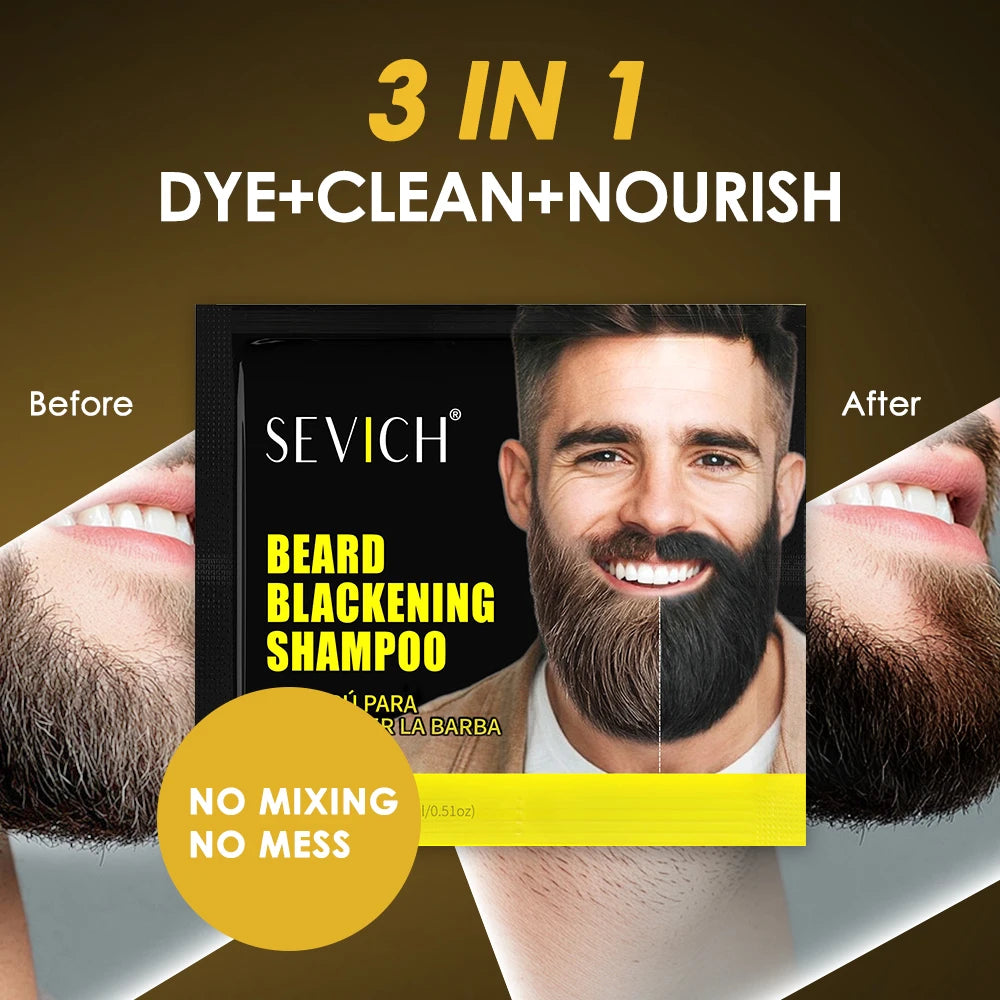 Instant Black Beard Coloring Shampoo - 22