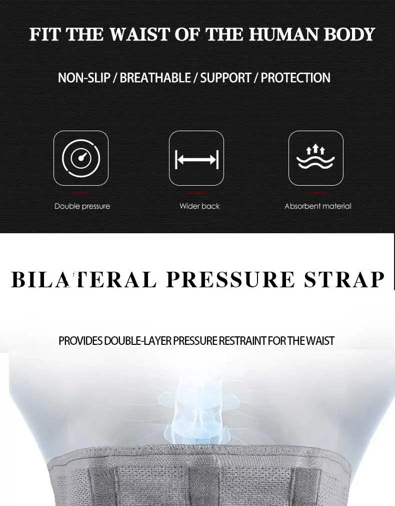 Adjustable Lumbar Support Belt for Back Pain and Fitness - 8