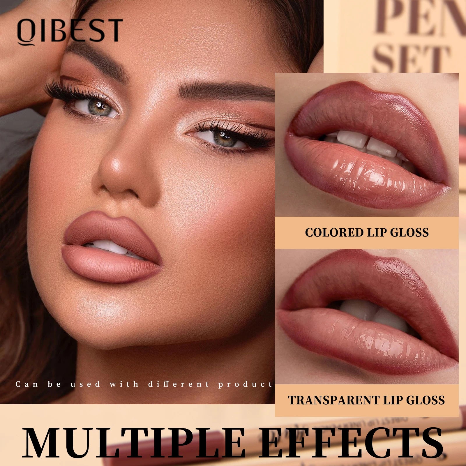 12-Color Waterproof Matte Lip Liner Pencil Set - 4