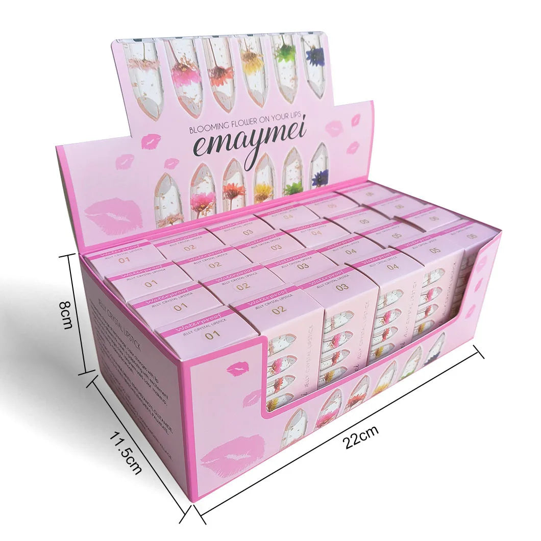 24-Piece Color-Changing Flower Jelly Lipstick Set - 22