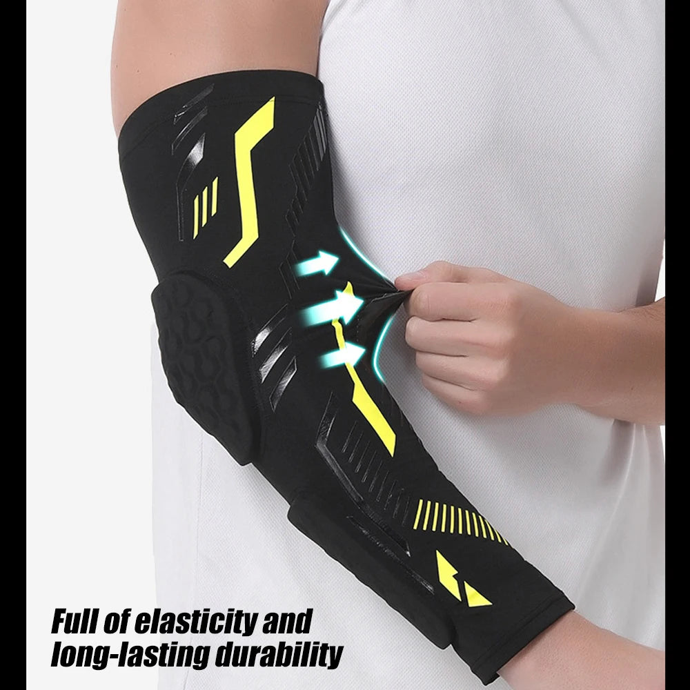 Padded Compression Arm Sleeve for Sports and Injury Protection - 15