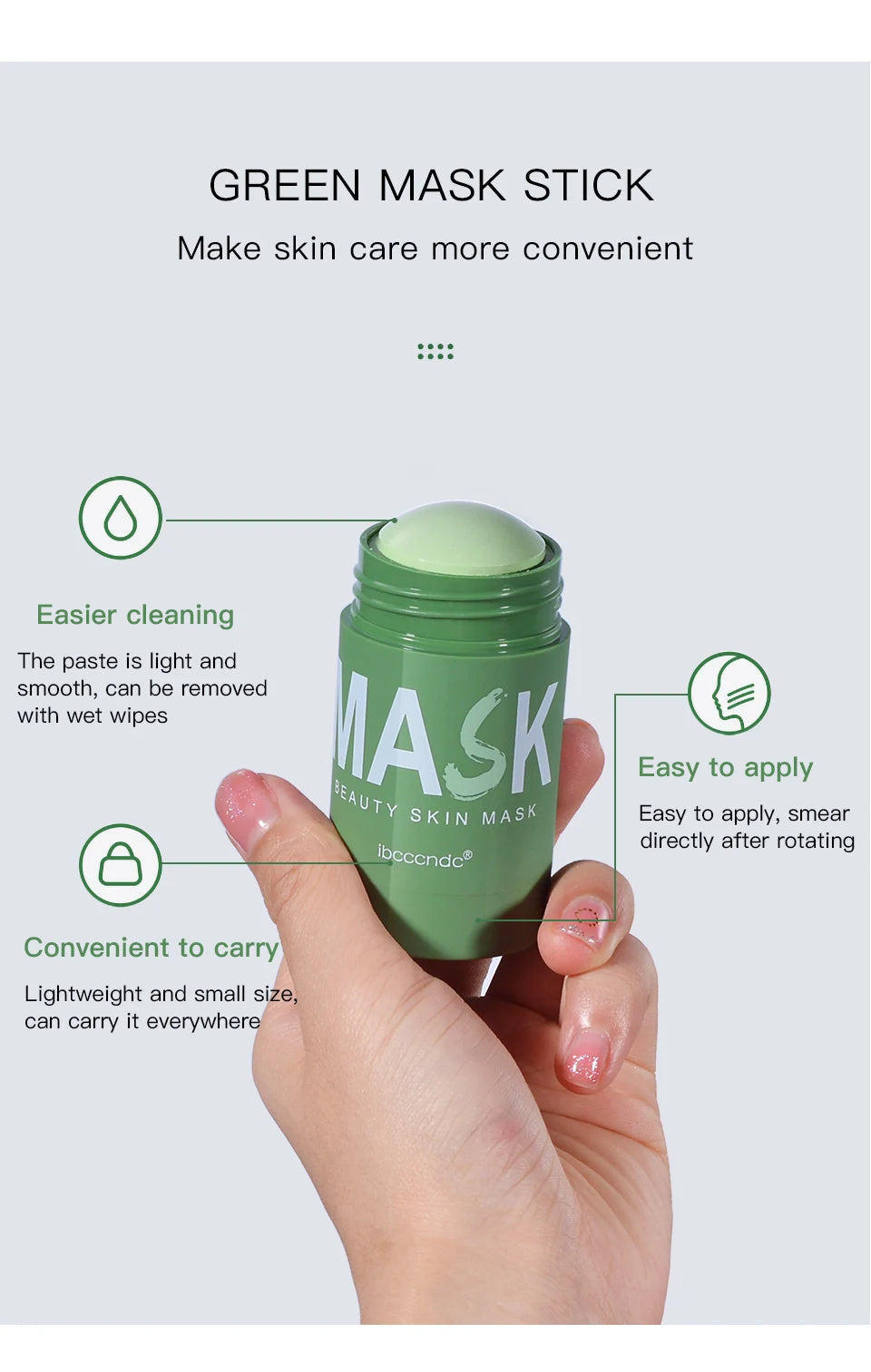 Green Tea Deep Cleansing Face Mask Stick - 13