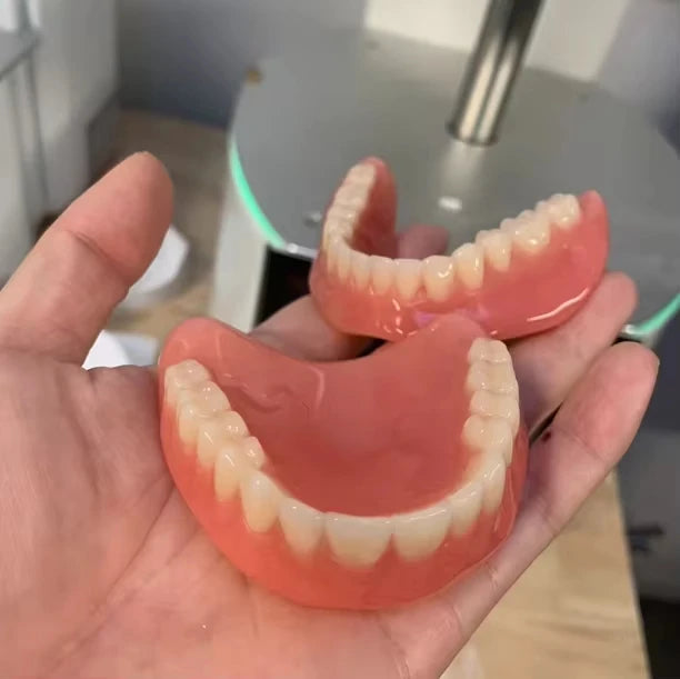 Comfort Fit Realistic Silicone Cosmetic Dentures - 1